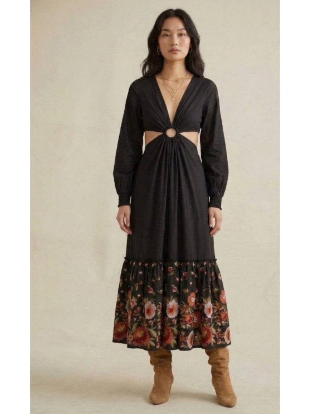 NWT ANTHROPOLOGIE GEISHA DESIGNS Karolina Embroidered Floral Maxi Dress 18W